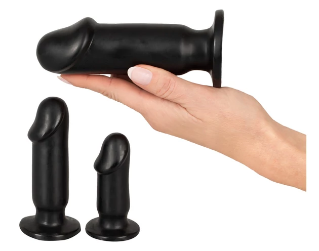 Anos Training Kit - anál plug szett (3 részes) - fekete
