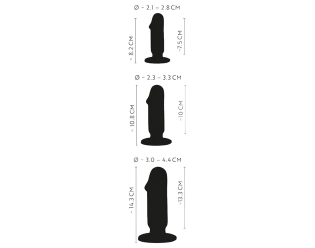 Anos Training Kit - anál plug szett (3 részes) - fekete