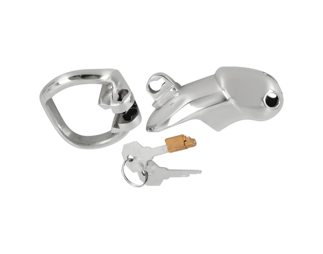 Fetish - fém pénisz ketrec (ezüst)