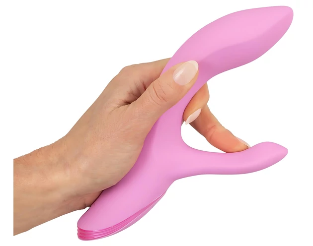 SMILE Nodding - akkus, csiklókaros, bólogató vibrátor (pink)