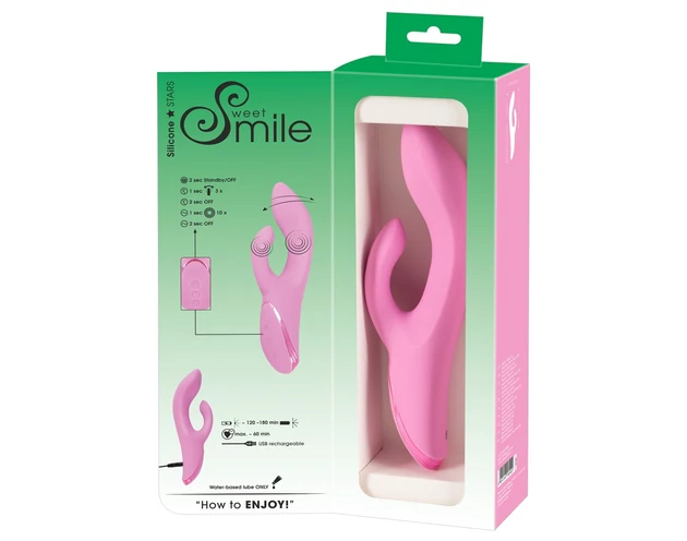SMILE Nodding - akkus, csiklókaros, bólogató vibrátor (pink)