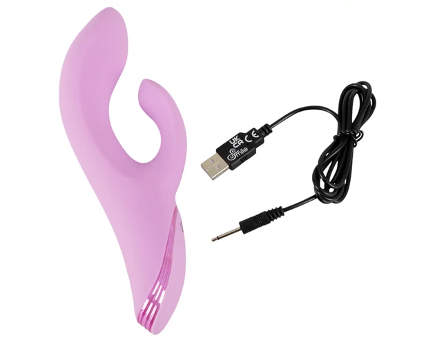 SMILE Nodding - akkus, csiklókaros, bólogató vibrátor (pink)