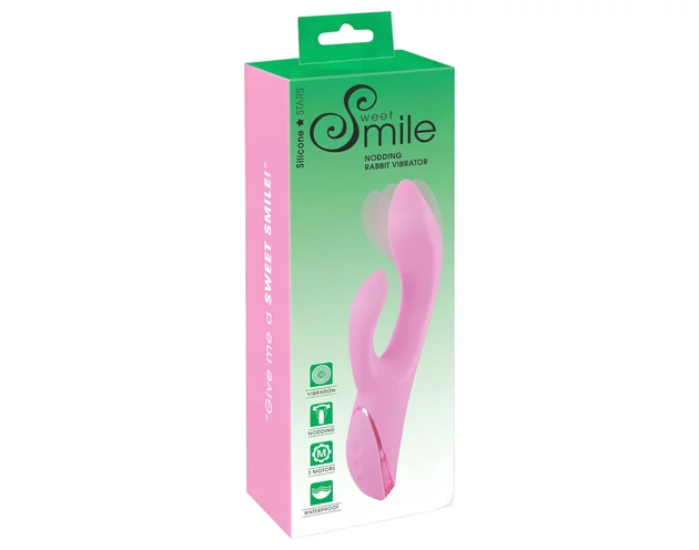 SMILE Nodding - akkus, csiklókaros, bólogató vibrátor (pink)