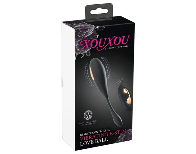 XOUXOU - rádiós, elektro vibrotojás (fekete)