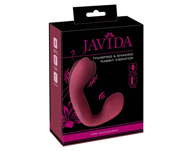 Javida Thumping - pulzáló G-pont és csikló vibrátor (piros)