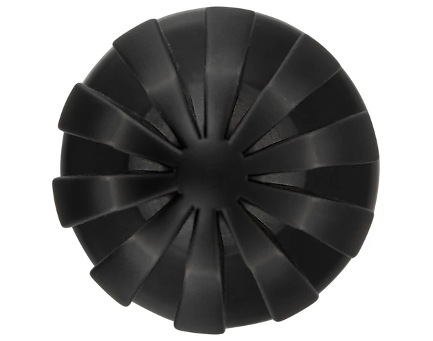 ANOS - bordázott puha anál plug - 5 cm (fekete)