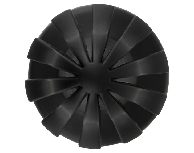 ANOS - bordázott puha anál plug - 7cm (fekete)