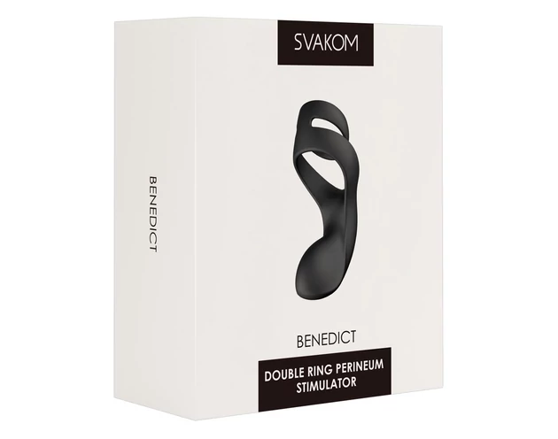 Svakom Benedict - gát stimuláló, vibrációs péniszgyűrű (fekete)