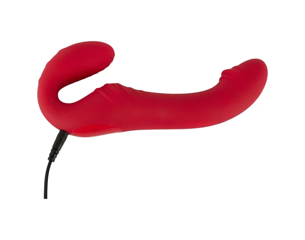 You2Toys Strapless - rádiós, felcsatolható vibrátor (piros)