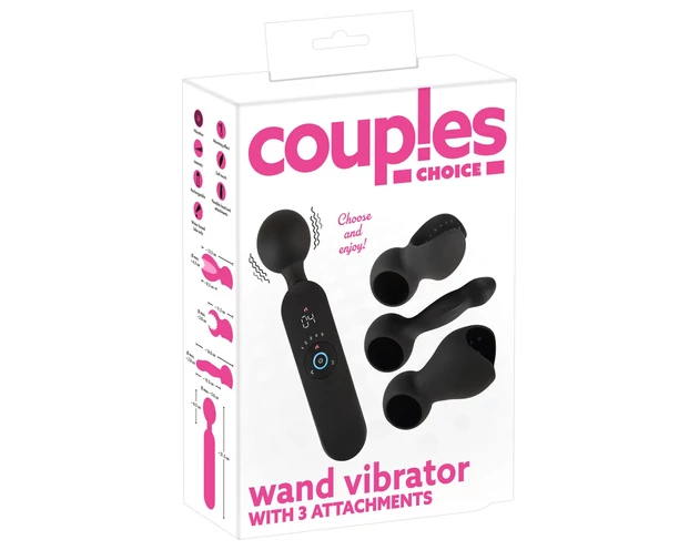 Couples Choice - akkus, melegítő masszírozó vibrátor (fekete)