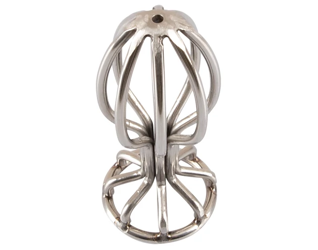ANOS Metal (2,8cm) - kalitkás acél anál plug (ezüst)