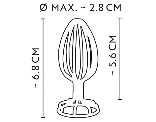 ANOS Metal (2,8cm) - kalitkás acél anál plug (ezüst)