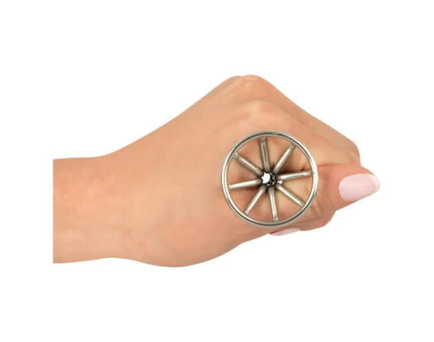 ANOS Metal (3,8cm) - fémkalitkás anál plug (ezüst)