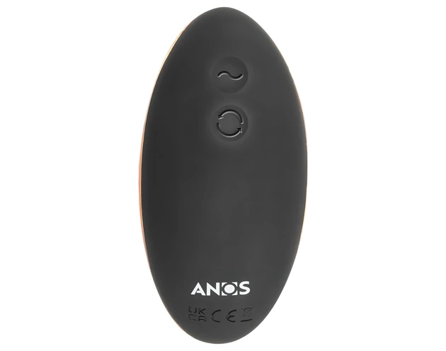 ANOS - 2 motoros forgó anál vibrátor (fekete)