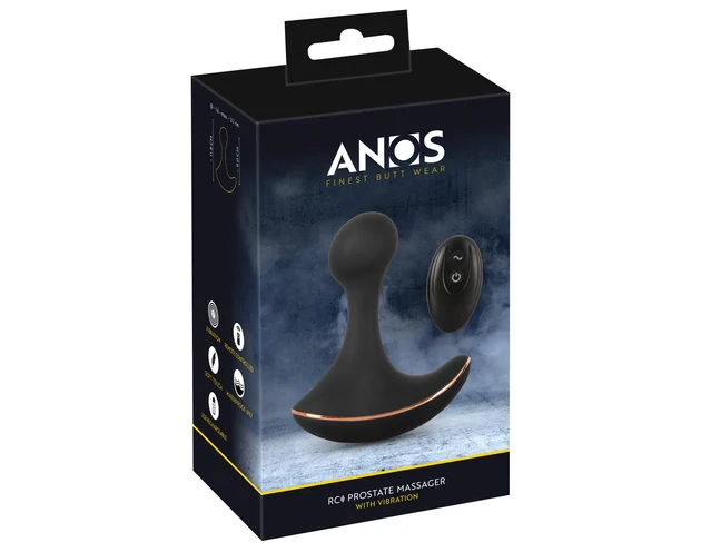 ANOS - vízálló anál vibrátor (fekete)