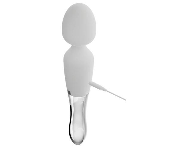 Liaison Wand - szilikon-üveg LED-es vibrátor (átlátszó)