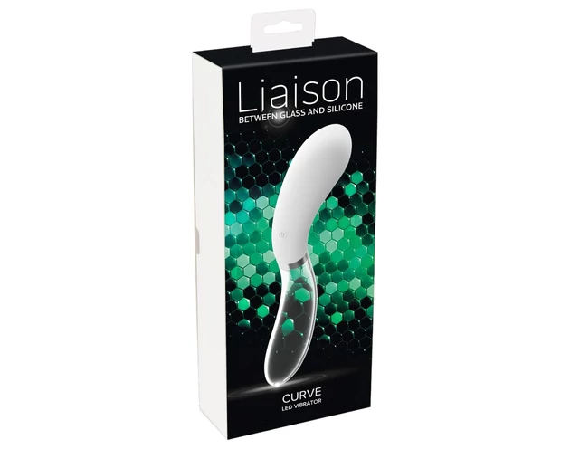 Liaison Curve - akkus, LED vibrátor (átlátszó-fehér)