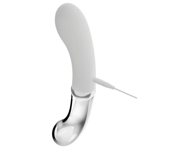 You2toys Liaison - szilikon-üveg LED vibrátor (átlátszó-fehér)