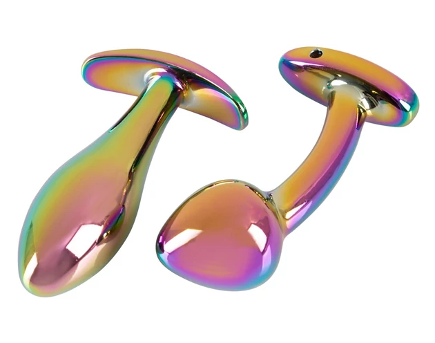 ANOS Metal Rainbow - fém anál plug szett (2 részes)