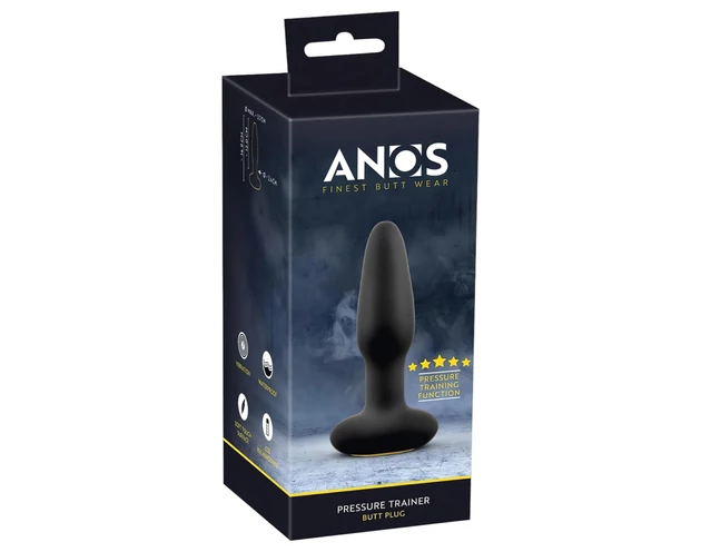 ANOS - akkus, vízálló anál vibrátor (fekete)