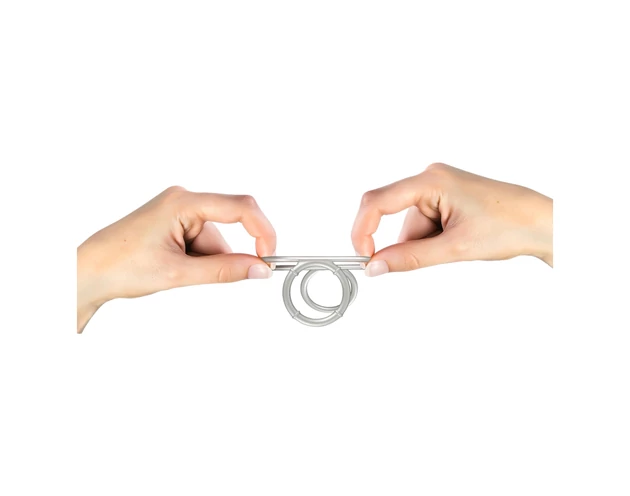 You2Toys - tripla szilikon pénisz- és heregyűrű (ezüst)