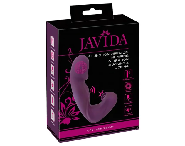 Javida - 4in1 csiklóizgató vibrátor (lila)