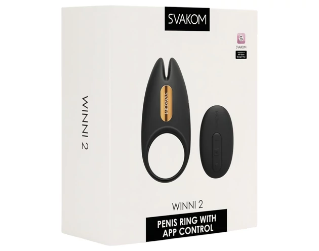 Svakom Winni 2 - okos, rádiós vibrációs péniszgyűrű (fekete)