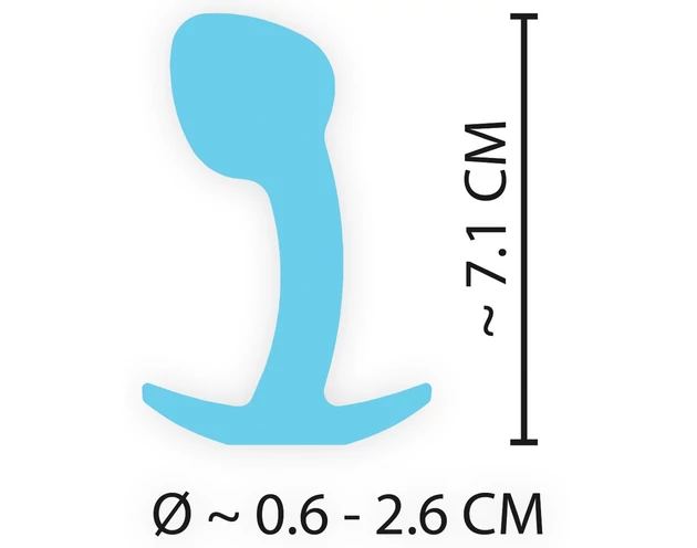 Cuties Mini Butt Plug - szilikon anál plug - kék (2,6cm)