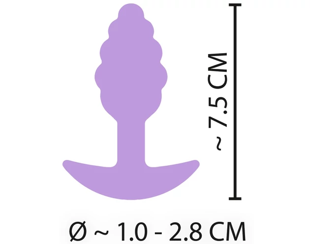 Cuties Mini Butt Plug - szilikon anál plug - lila (2,8cm)