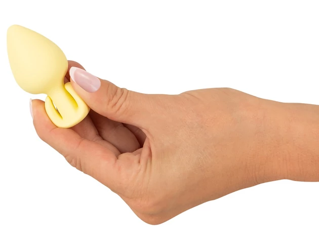 Cuties Mini Butt Plug - szilikon anál plug - sárga (3,1cm)