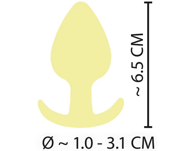 Cuties Mini Butt Plug - szilikon anál plug - sárga (3,1cm)