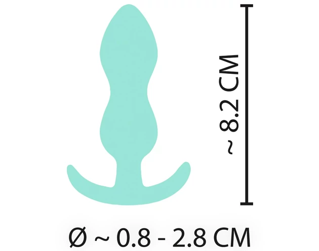 Cuties Mini Butt Plug - szilikon anál plug - menta (2,3cm)