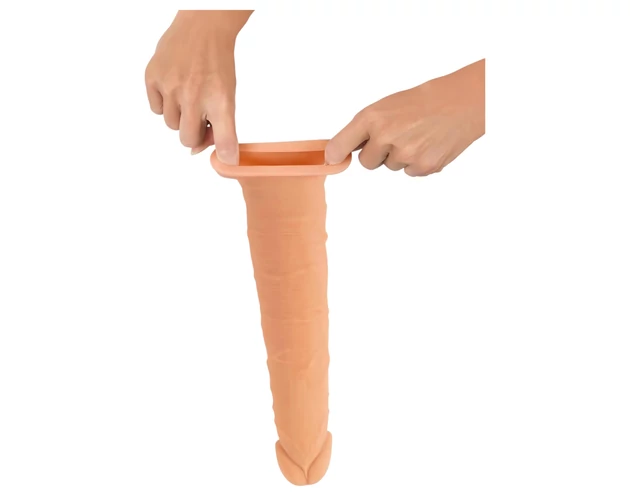 Nature Skin - hosszabbító, vastagító péniszköpeny (24cm)