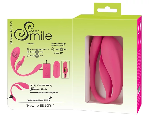 SMILE - akkus, rádiós vibrációs tojás (pink)