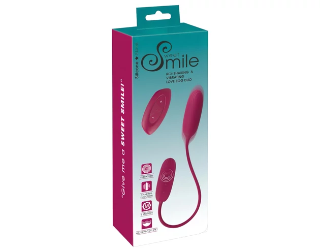 Smile Love Egg Duo - vibrációs tojás (popsi+punci)