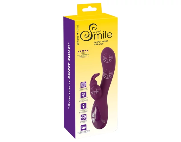 SMILE - akkus 3 motoros, csiklókaros vibrátor (lila)