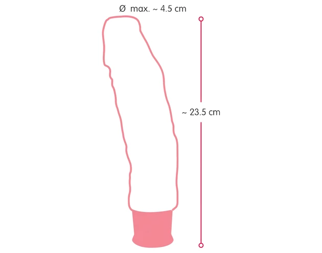 Nature Skin - élethű vibrátor - natúr (23cm)