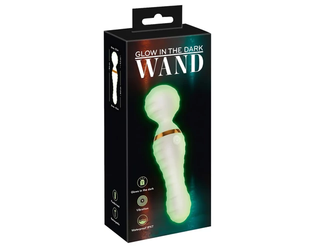 You2Toys Glow in the dark - masszírozó vibrátor (fehér)