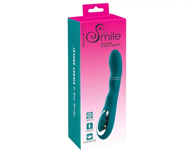 SMILE - akkus, vízálló forgó G-pont vibrátor (zöld)