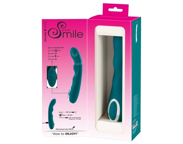 SMILE - akkus, vízálló forgó G-pont vibrátor (zöld)