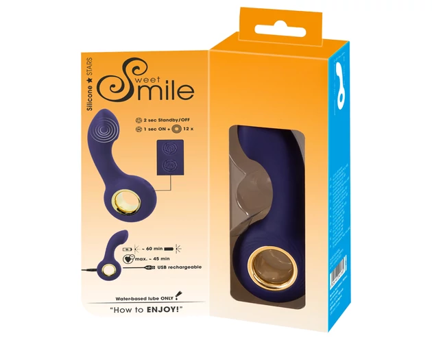 SMILE - akkus G- és P-pont vibrátor (lila)