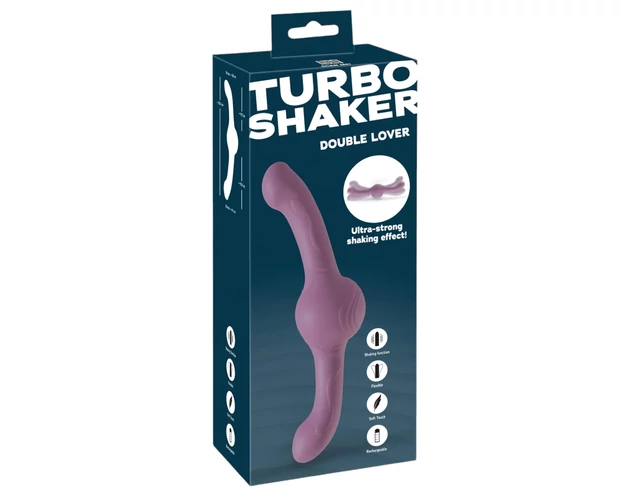 You2Toys Turbo Shaker - kétvégű vibrátor (lila)
