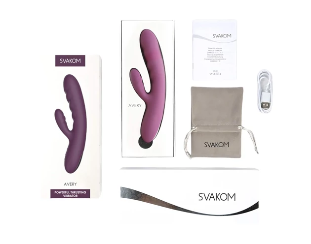 Svakom Avery - akkus, csiklókaros lökő vibrátor (lila)