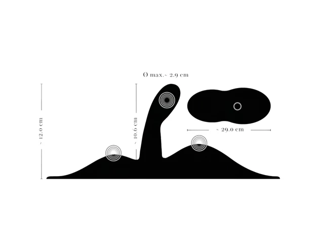 VibePad 3 - akkus, rádiós, G-pont párna vibrátor (fekete)