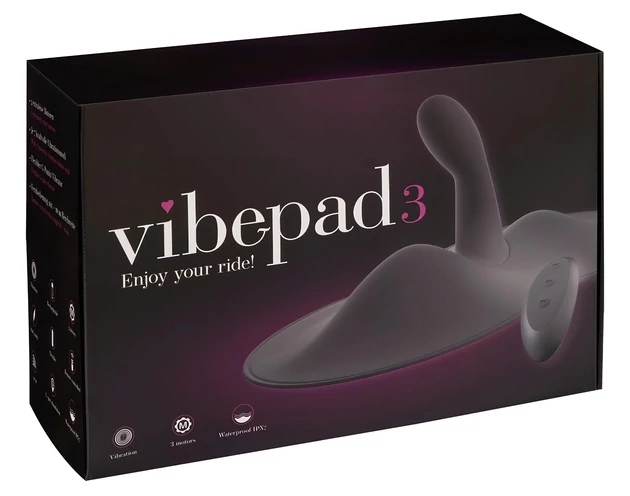 VibePad 3 - akkus, rádiós, G-pont párna vibrátor (fekete)