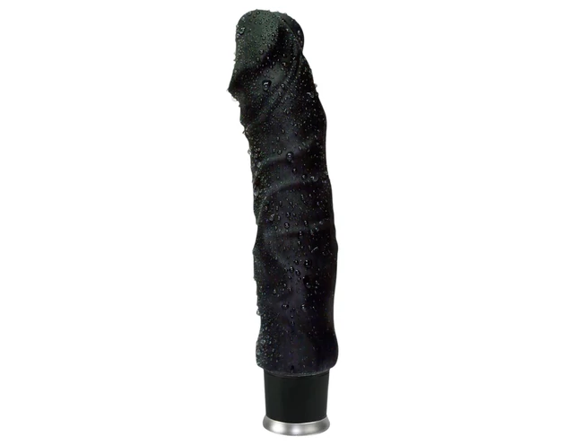 Nature Skin - élethű vibrátor - fekete (22cm)