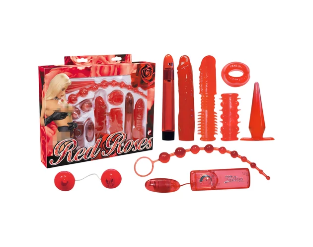 You2Toys - Vörös rózsák - vibrátoros készlet (9 részes)