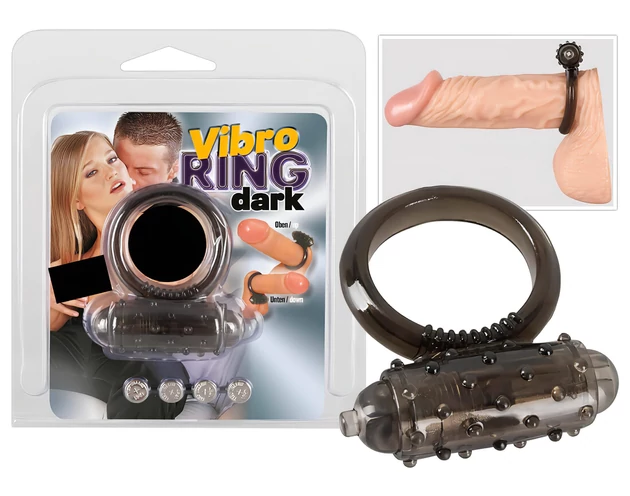 You2Toys - szilikon vibrációs péniszgyűrű - fekete