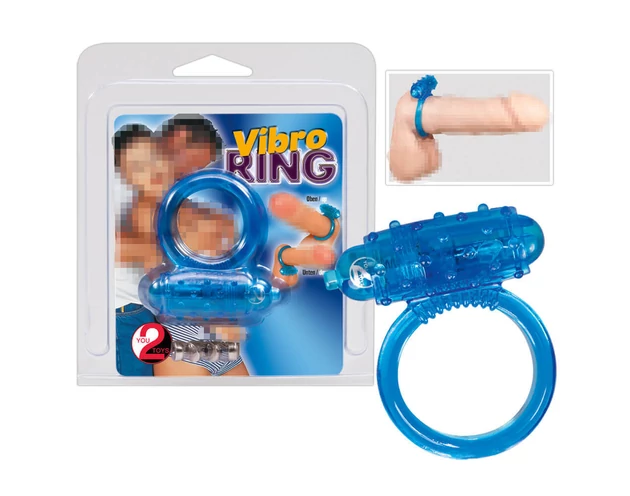 You2Toys - szilikon vibrációs péniszgyűrű (kék)