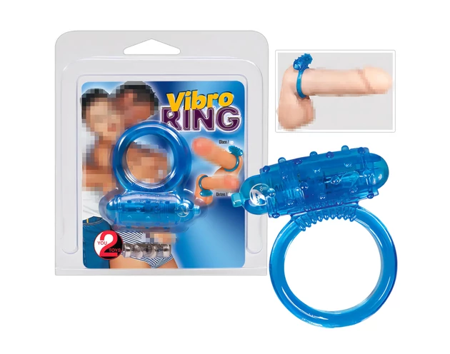 You2Toys - szilikon vibrációs péniszgyűrű (kék)